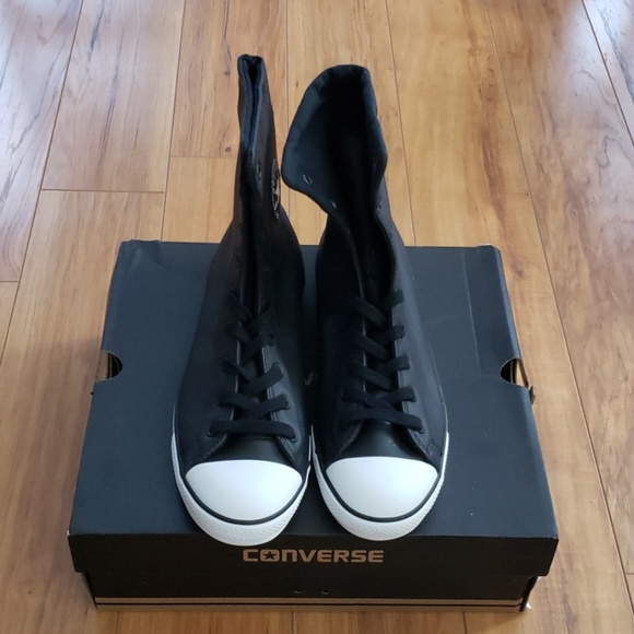 Converse Shoes - Converse Leather Boots - Black Leather